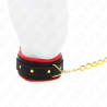 Kink - Collier Avec Laisse En Tissu Uni Ajustable 33-48 Cm X 5,7 Cm